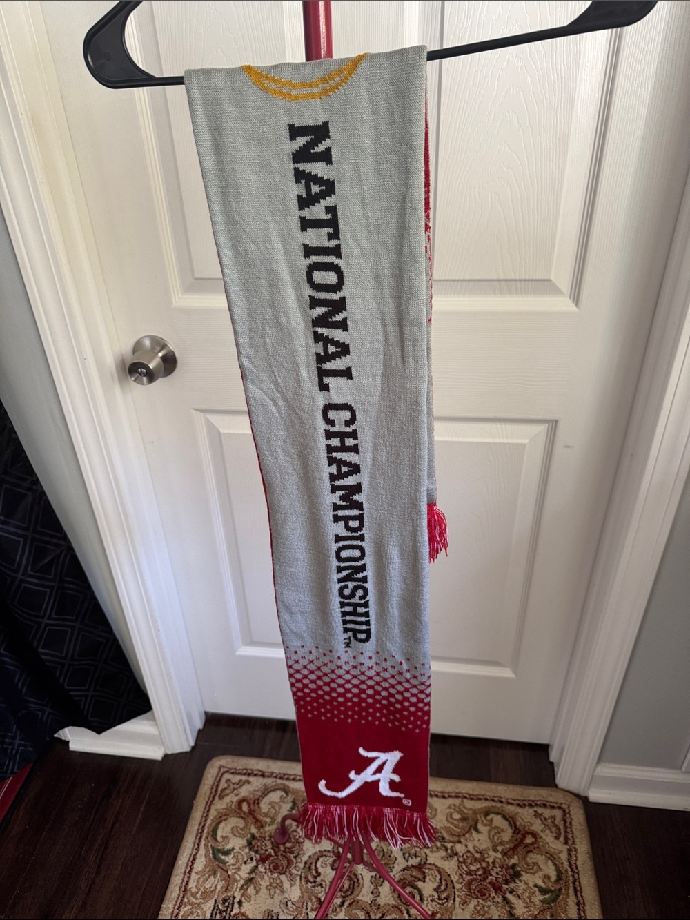 National Championship Red & Gray Scarf